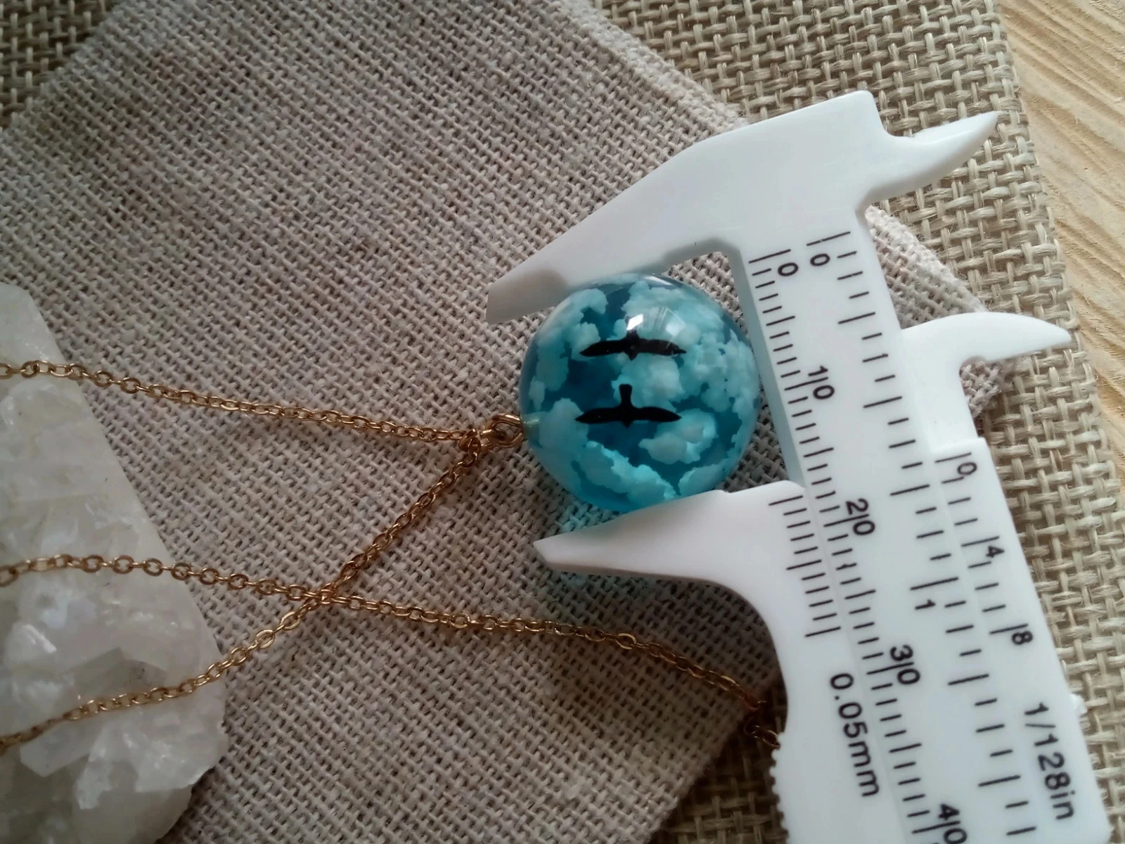 Collier boule aigles dans le ciel – photo 2